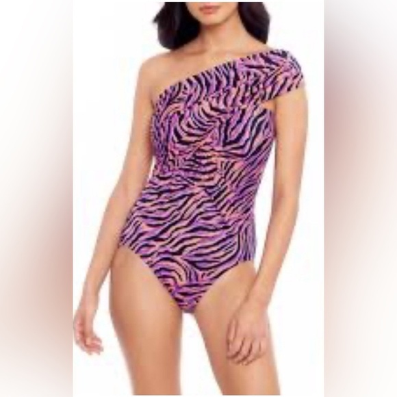 Magicsuit One Shoulder Animal Print Swimsuit - Picture 1 of 8